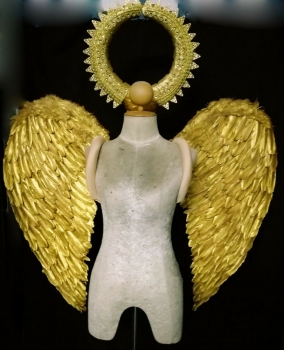 B1042 Cupid Angel Headdress Wings Backpiece