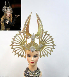 Da NeeNa H084N Vegas Egypt Madonna Super Bowl Crystal Studded Headdress