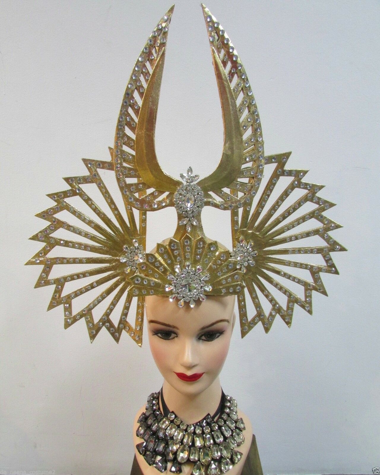 Da NeeNa H084N Vegas Egypt Madonna Super Bowl Crystal Studded Headdress