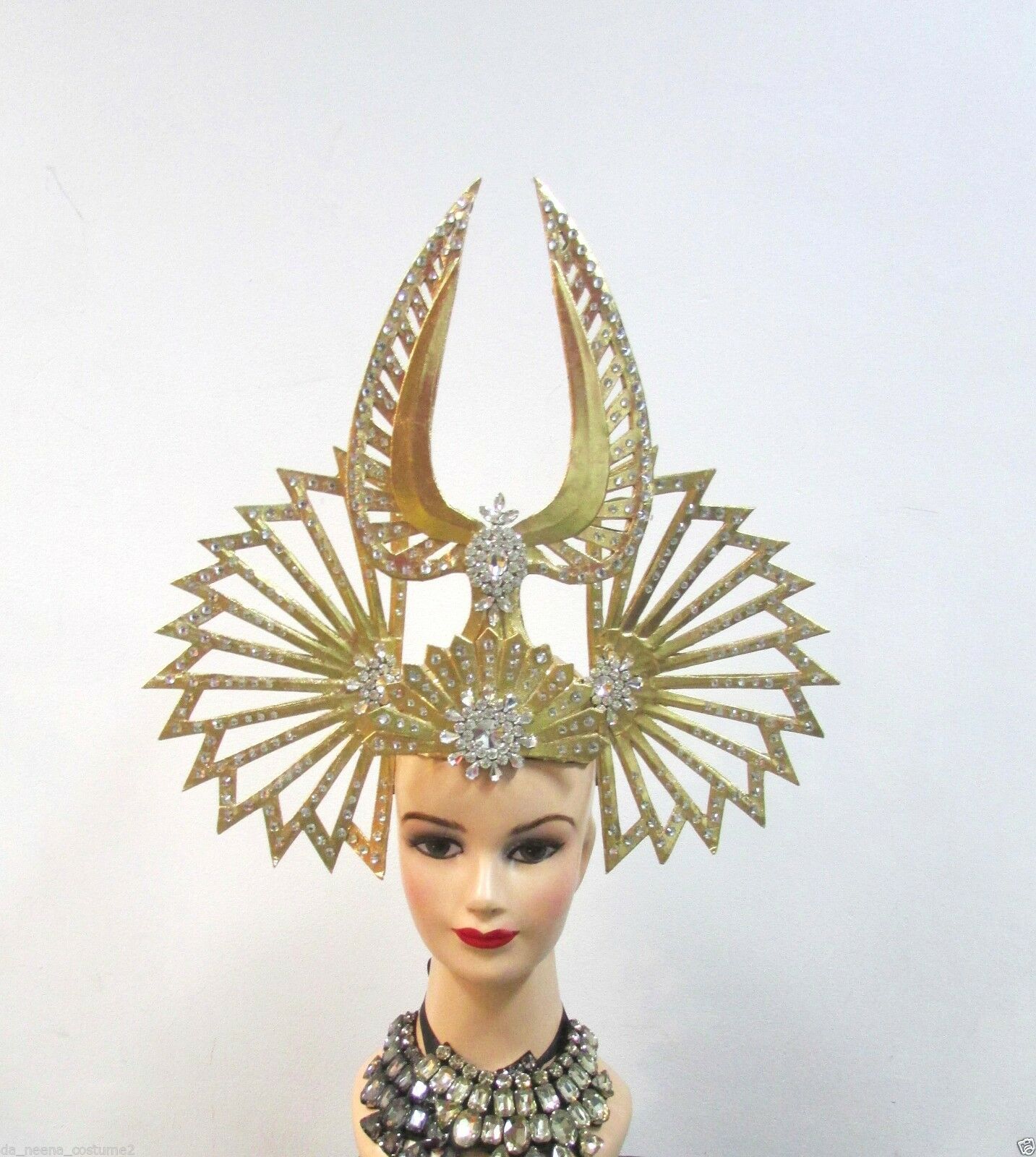 Da NeeNa H084N Vegas Egypt Madonna Super Bowl Crystal Studded Headdress