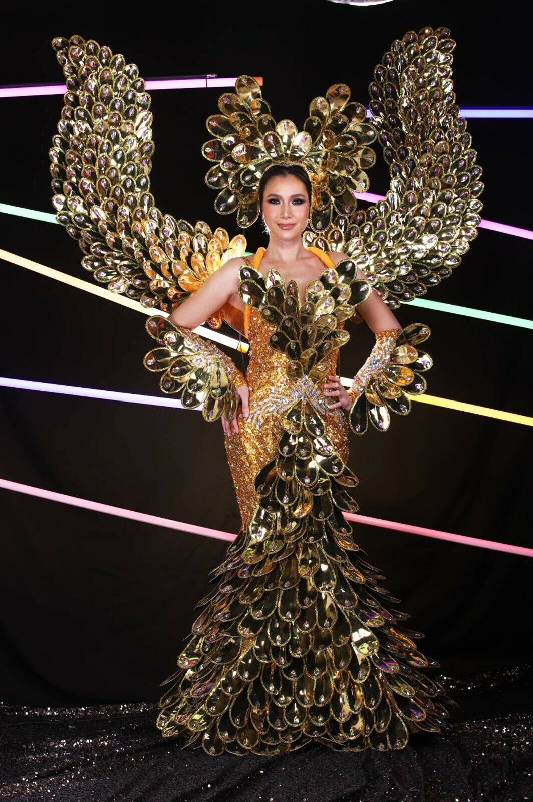 Da NeeNa C1011 Eagle Queen Samba Crystal Pageant Showgirl Costume Set XS - XL