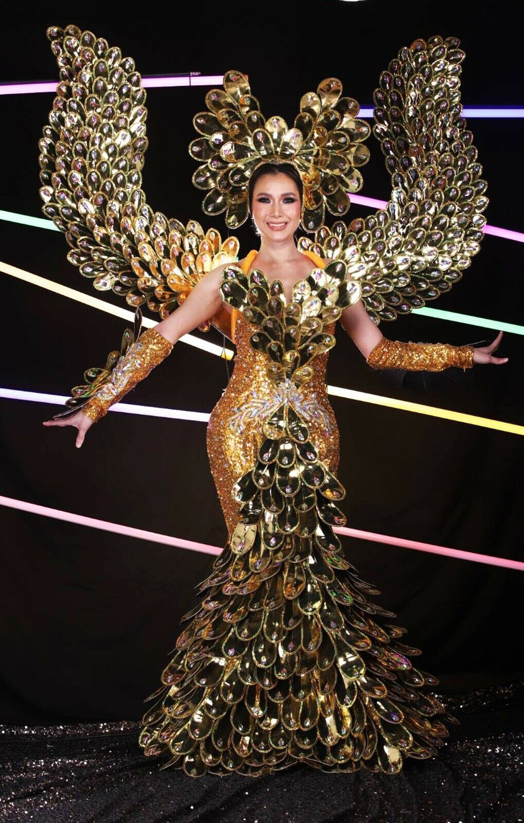 Da NeeNa C1011 Eagle Queen Samba Crystal Pageant Showgirl Costume Set XS - XL