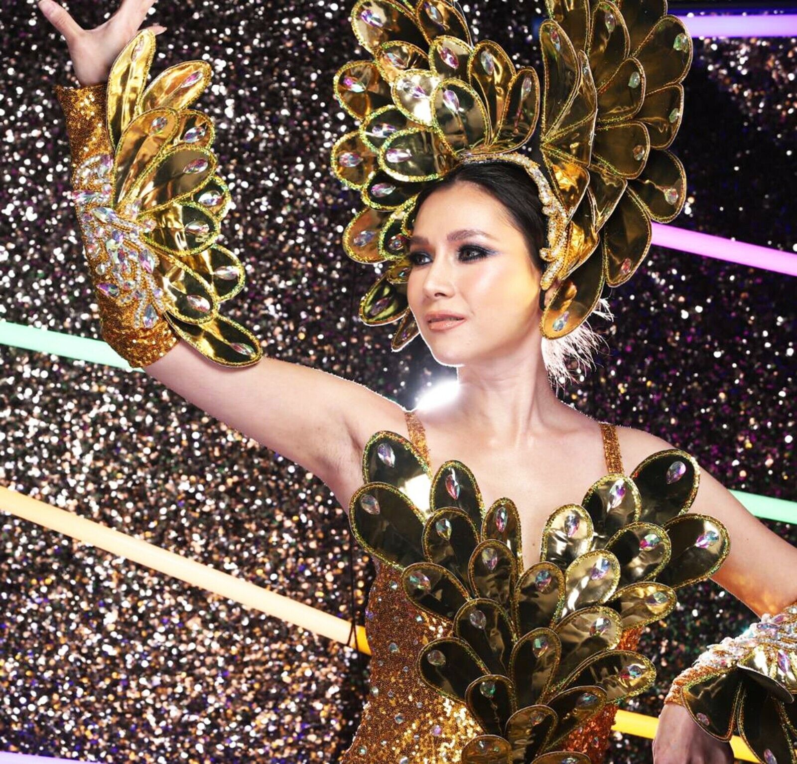 Da NeeNa C1011 Eagle Queen Samba Crystal Pageant Showgirl Costume Set XS - XL