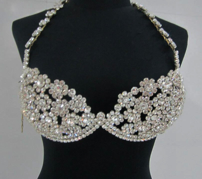 Da NeeNa BRA5 Samba Vegas Showgirl Nipple Pasties Crystal Butterfly Flower Bra
