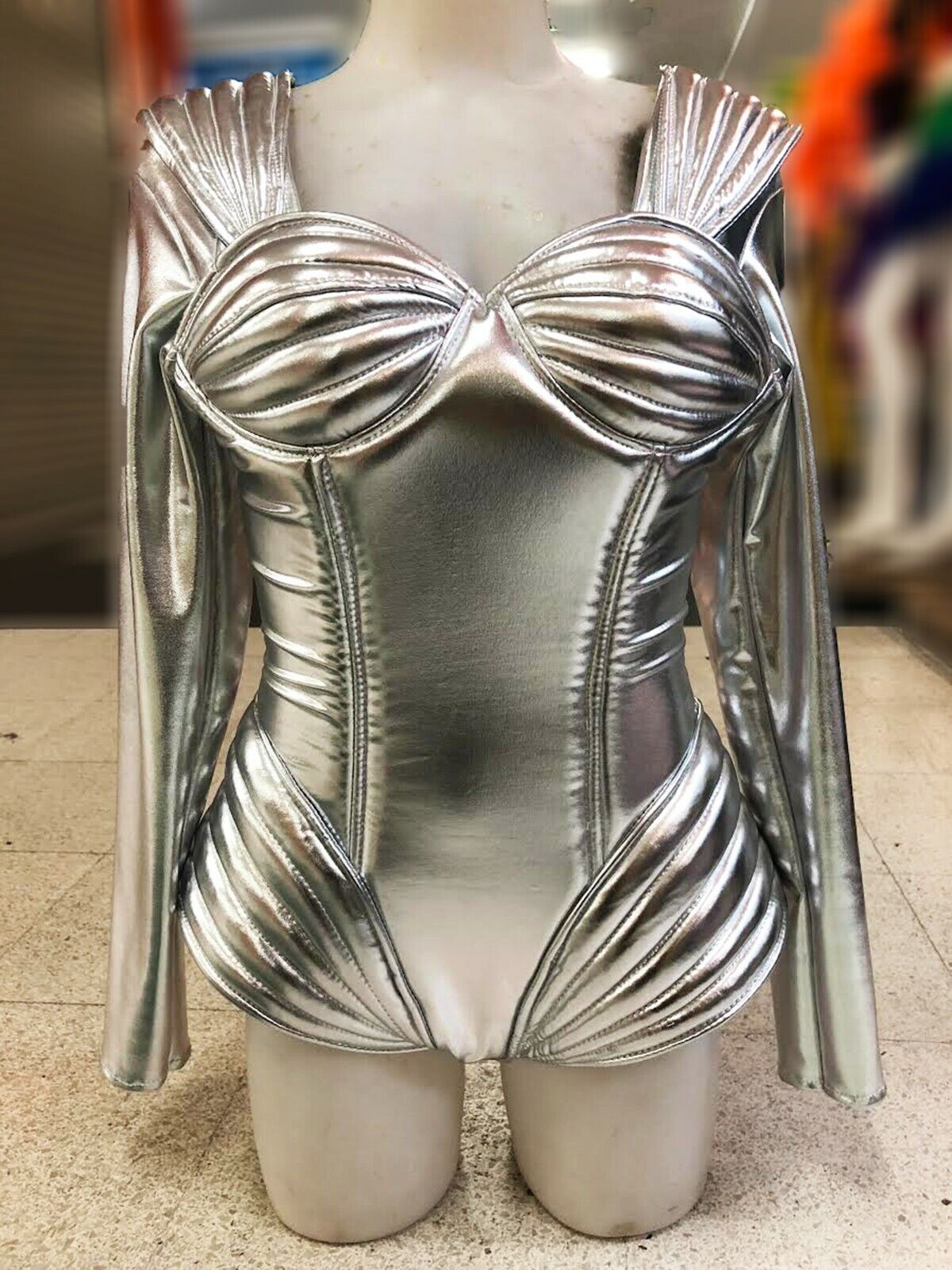 Da NeeNa M1063 Astronaut Warrior Alien Showgirl Pageant Dance Bodysuit XS-XL