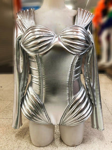 Da NeeNa M1063 Astronaut Warrior Alien Showgirl Pageant Dance Bodysuit XS-XL