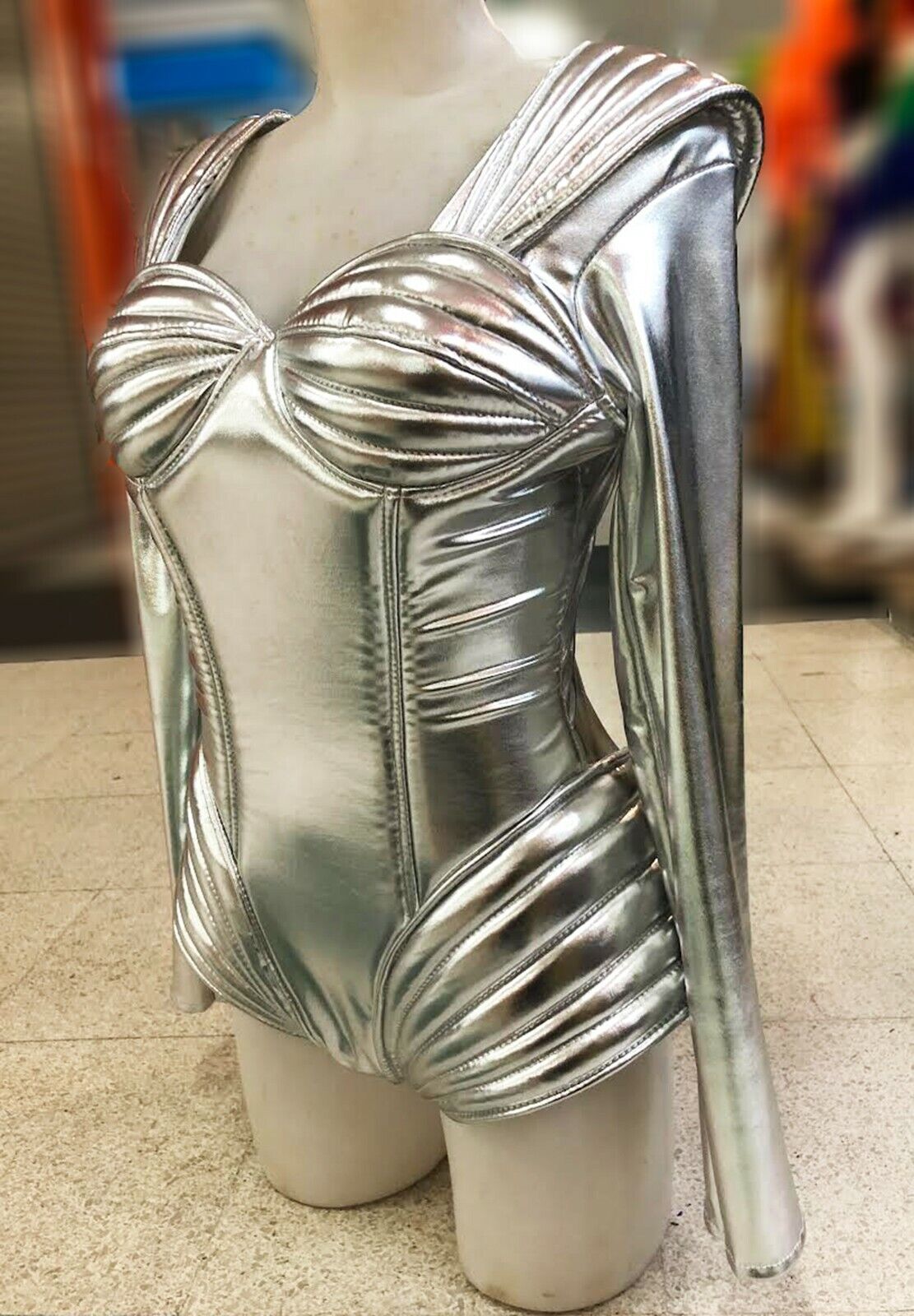 Da NeeNa M1063 Astronaut Warrior Alien Showgirl Pageant Dance Bodysuit XS-XL