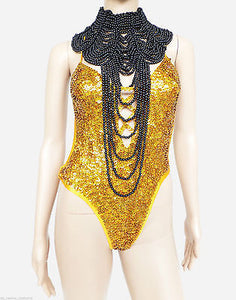 Da NeeNa J001 Showgirl Pageant Vegas Cabaret Drag Pearl Necklace Choker