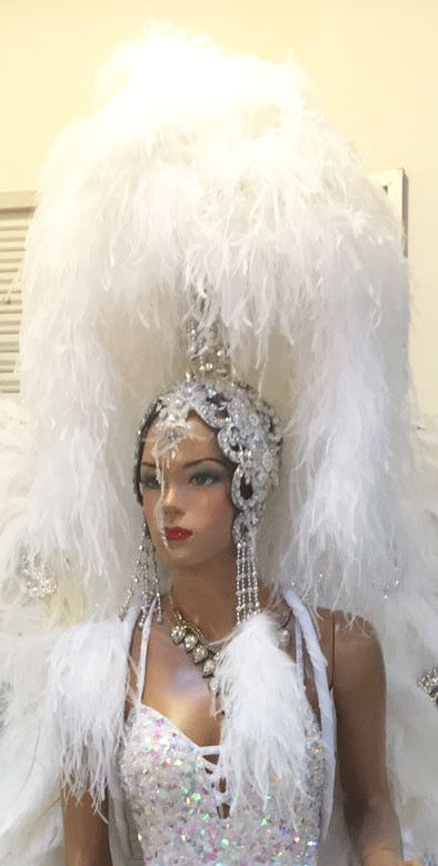 Da NeeNa H796 Victoria Crystal Vegas Dance Showgirl Pageant Headdress