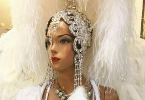 Da NeeNa H796 Victoria Crystal Vegas Dance Showgirl Pageant Headdress