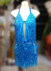 Da NeeNa M677 Dancing Star Latin Tango Showgirl Vegas Stage Fringe Dress XS-XL