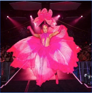 Da NeeNa B032N Cabaret Vegas Showgirl Rose Gigantic Flower Petal Belt