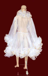 Da NeeNa C002A  Vegas Dance Cabaret Stage Sequin Trimmed Edges Ruffle Coat Jacket