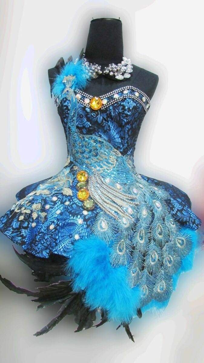 Da NeeNa C083 Peacock Queen Showgirl Vegas Cabaret Dance Dress XS-XL