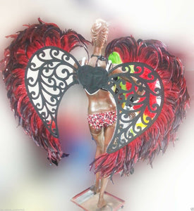 Da NeeNa C085 Red Heart Samba Parade Dancer Costume Set XS-XL