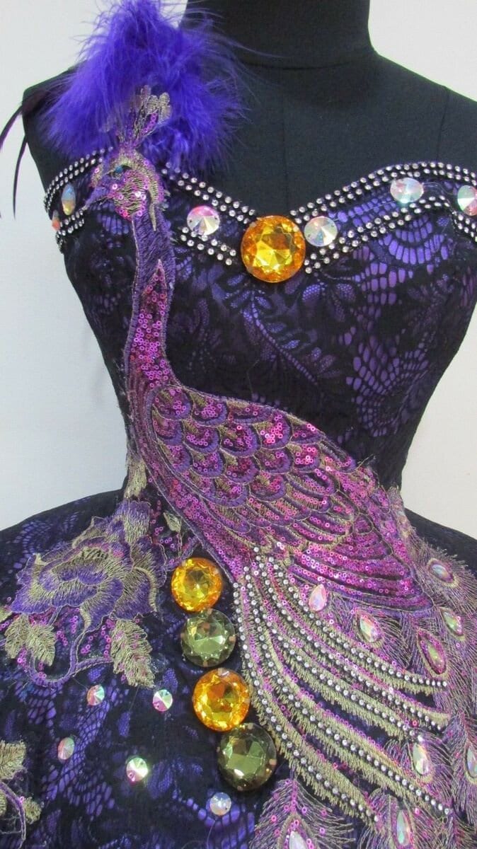 Da NeeNa C083 Peacock Queen Showgirl Vegas Cabaret Dance Dress XS-XL