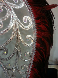 Da NeeNa C085 Red Heart Samba Parade Dancer Costume Set XS-XL