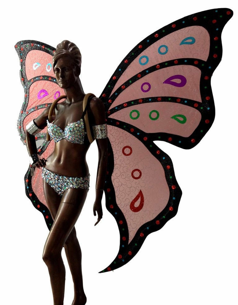 Da NeeNa C701 Butterfly Wings Crystal Pageant Angel Wings Costume set XS - XL