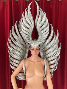 Da NeeNa C711 Shining Angel Showgirl Dance Vegas Crystal Headdress and Backpack