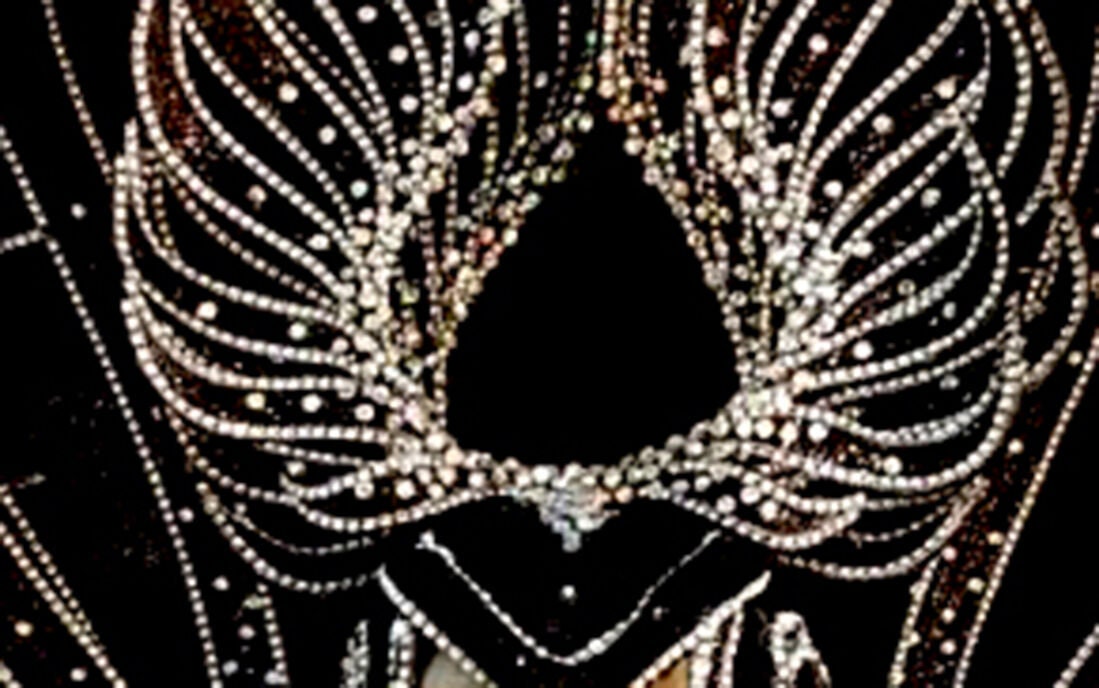 Da NeeNa C711 Shining Angel Showgirl Dance Vegas Crystal Headdress and Backpack