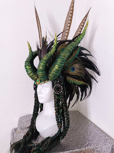 Da NeeNa H1114 Dragon King of The Forest Vegas Cabaret Showgirl Pageant Headdress