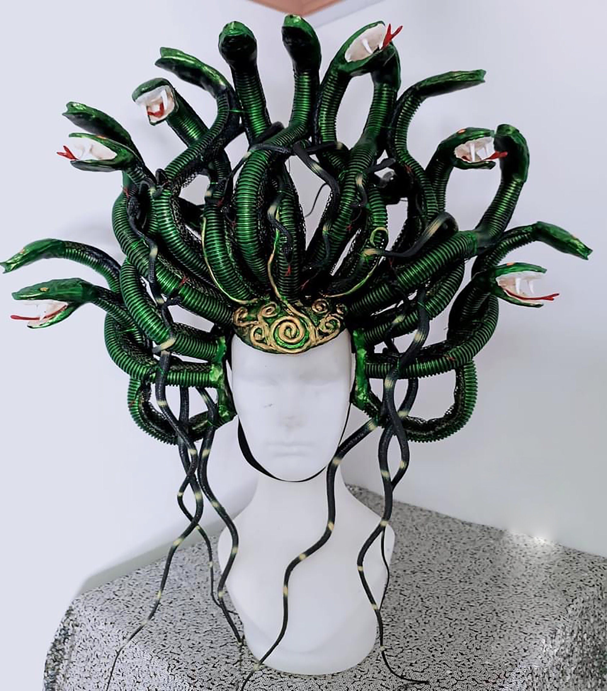 Da NeeNa H866A Snake Naga Cobra Medusa Vegas Cabaret Showgirl Headdress