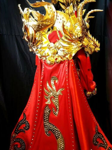 Da NeeNa HUT C813 Gold Great Dragon Emperor Pageant Spirit Costume Set XS-XL