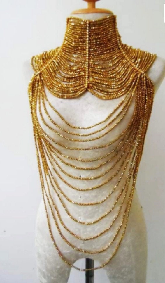 Da NeeNa J018G1 Showgirl Pageant Vegas Cabaret Drag Pearl Necklace Choker