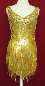Da NeeNa M005 Tina Turner Showgirl Dance Samba Party Vegas Gold Dress – DaNeeNa