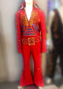 Da NeeNa Rock 'n' Roll Legend-Inspired  Custom Made The King American Eagle Aloha Jumpsuit Costume