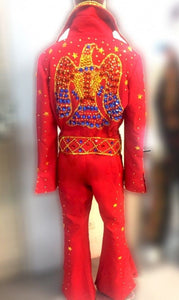 Da NeeNa Rock 'n' Roll Legend-Inspired  Custom Made The King American Eagle Aloha Jumpsuit Costume