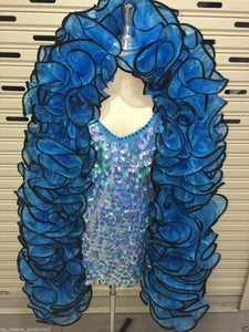 Da NeeNa WR Vegas Showgirl Sequin Trim Showgirl Gigantic Boa