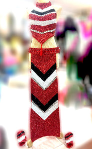 DaNeeNa M535TC Cher Half-Breed American Indian Sequin Tank Top and Skirt XS-XL