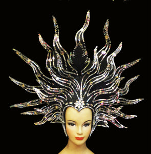 Evita Fire1 Sun Dance Vegas Cabaret Burlesque Showgirl Drag Queen Headdress