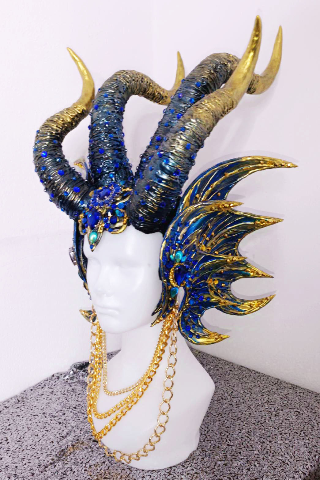 Daneena H1139 Aqa Queen King dragon Mermaid crystal cabaret showgirl pageant headdress