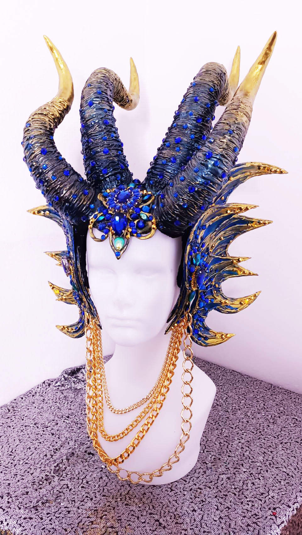 Daneena H1139 Aqa Queen King dragon Mermaid crystal cabaret showgirl pageant headdress