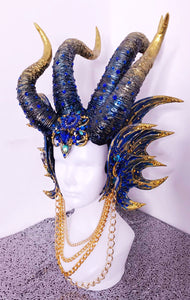 Daneena H1139 Aqa Queen King dragon Mermaid crystal cabaret showgirl pageant headdress