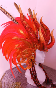 Da NeeNa H1114 Dragon King of The Forest Vegas Cabaret Showgirl Pageant Headdress