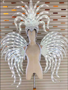 Da NeeNa C710L Spark Bird Showgirl Dance Vegas Crystal Angel Wings Backpack