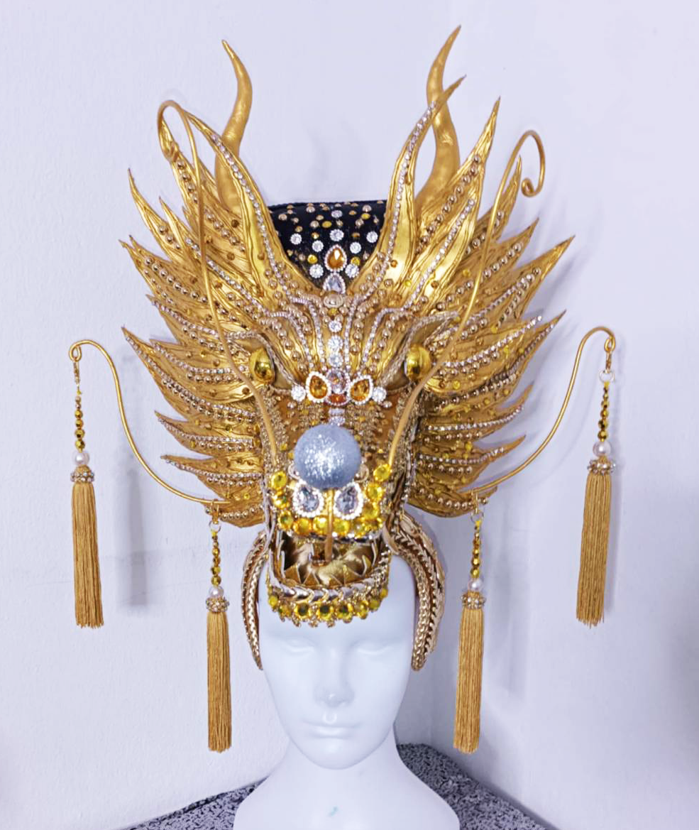 Da NeeNa H1148 Dragon King Pageant Dance Vegas Showgirl Headdress