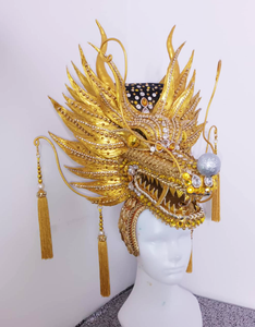 Da NeeNa H1148 Dragon King Pageant Dance Vegas Showgirl Headdress