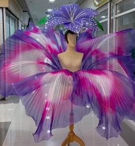 Da NeeNa B032N Cabaret Vegas Showgirl Rose Gigantic Flower Petal Belt