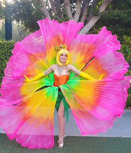 Da NeeNa B032N Cabaret Vegas Showgirl Rose Gigantic Flower Petal Belt