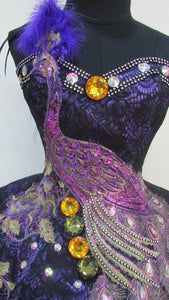 Da NeeNa M077 Showgirl Vegas Pageant Burlesque Feather Peacock Dance Dress XS-XL