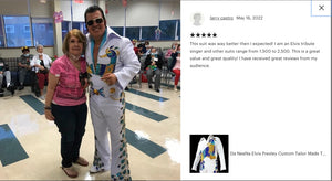 Da NeeNa Rock 'n' Roll Legend-Inspired  Custom Made The King American Eagle Aloha Jumpsuit Costume