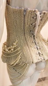 DaNeeNa T030ER GAGA Christina Showgirl Burlesque Pearl Corset Dress  XS-XL