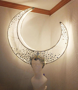 Da NeeNa H1159 Light Dreammaker Star & Moon Vegas Showgirl Pageant Crystal Headdress