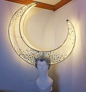 Da NeeNa H1159 Light Dreammaker Star & Moon Vegas Showgirl Pageant Crystal Headdress