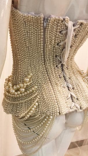 Daneena t030er gaga christina showgirl burlesque pearl corset dress  xs-xl