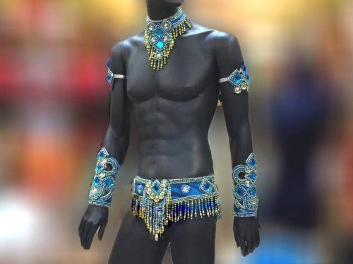 Da neena c0733  flag parade rio dancer headdress men man male samba costume set xs-xl